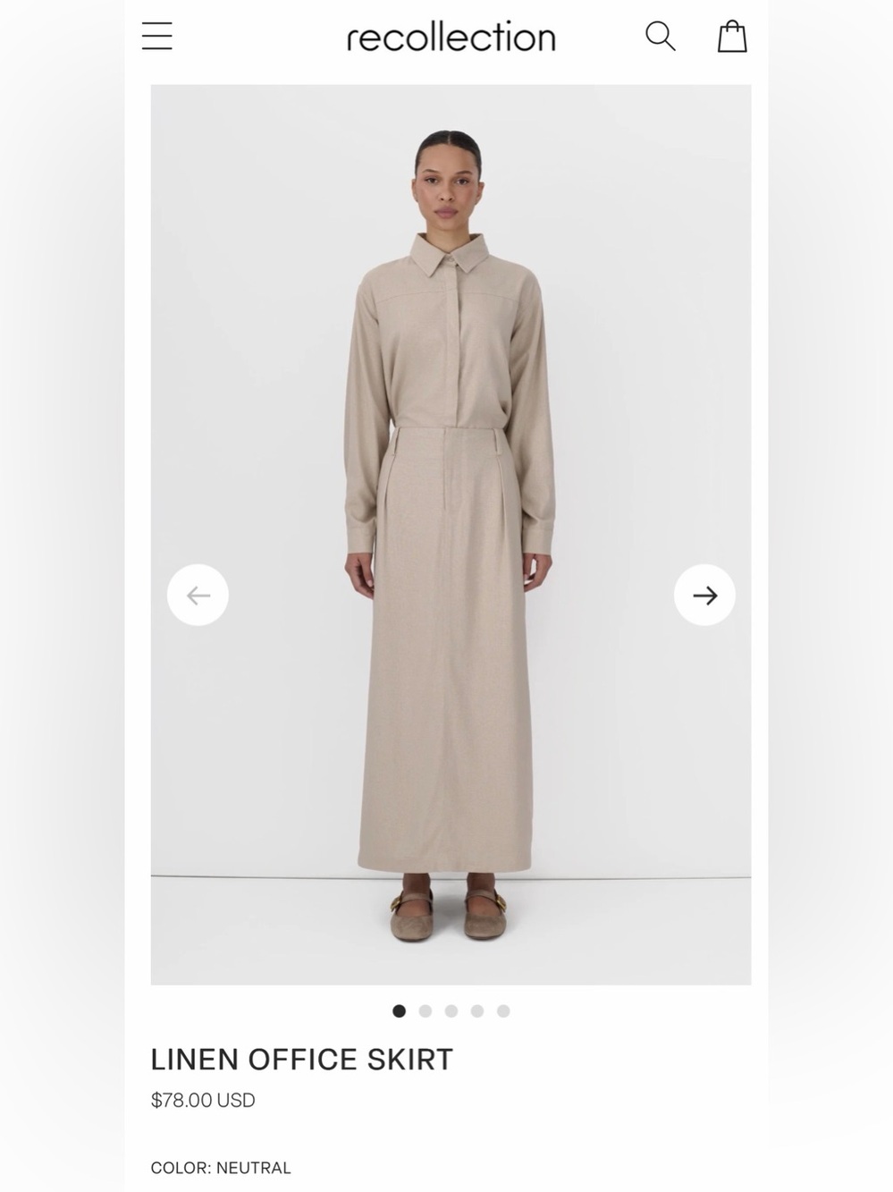 Recollection linen office skirt NWT size small 
Originally $78